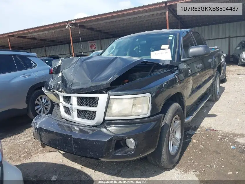 2011 Ram Dakota Bighorn/Lonestar VIN: 1D7RE3GKXBS504487 Lot: 42608516