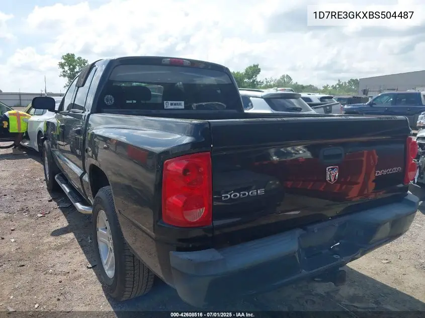 2011 Ram Dakota Bighorn/Lonestar VIN: 1D7RE3GKXBS504487 Lot: 42608516