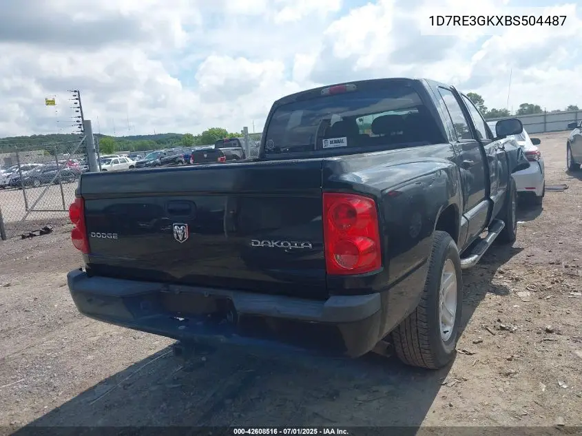 2011 Ram Dakota Bighorn/Lonestar VIN: 1D7RE3GKXBS504487 Lot: 42608516