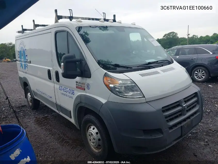 2014 Ram Promaster 1500 Low Roof VIN: 3C6TRVAG1EE100660 Lot: 42645032
