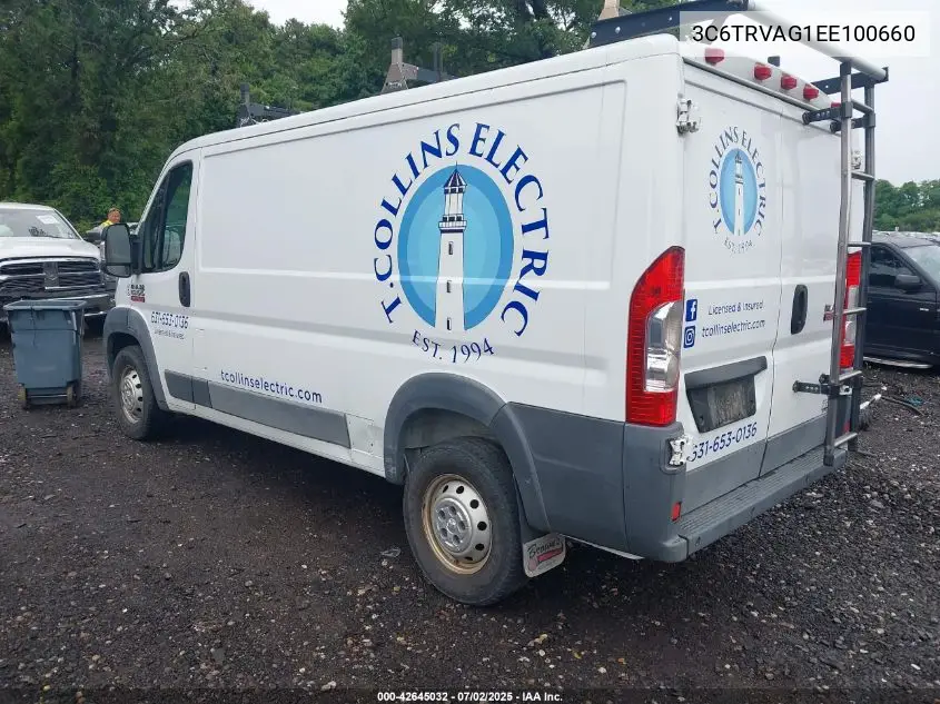 2014 Ram Promaster 1500 Low Roof VIN: 3C6TRVAG1EE100660 Lot: 42645032