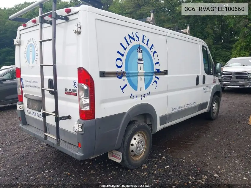 2014 Ram Promaster 1500 Low Roof VIN: 3C6TRVAG1EE100660 Lot: 42645032