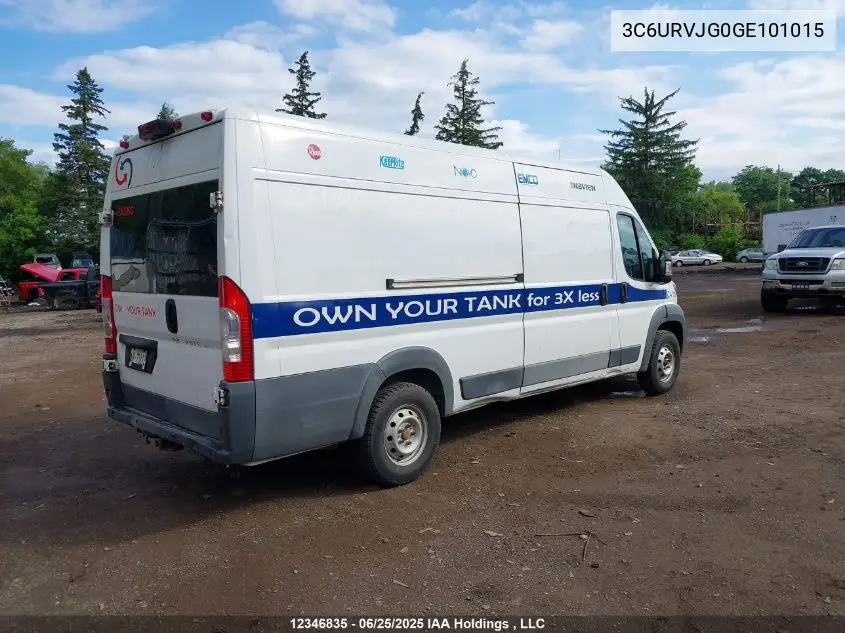2016 Ram Promaster 3500 3500 High VIN: 3C6URVJG0GE101015 Lot: 12346835