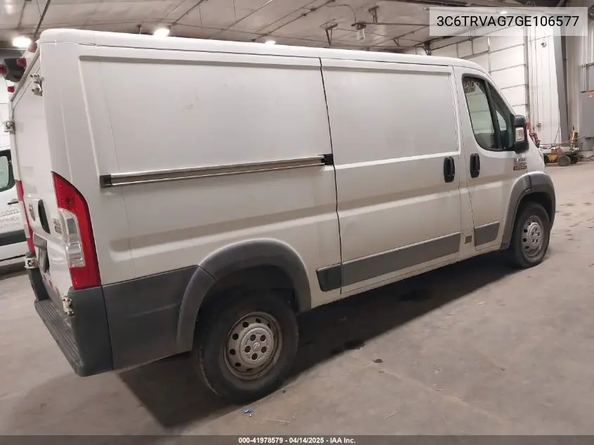 2016 Ram Promaster 1500 Low Roof VIN: 3C6TRVAG7GE106577 Lot: 41978579