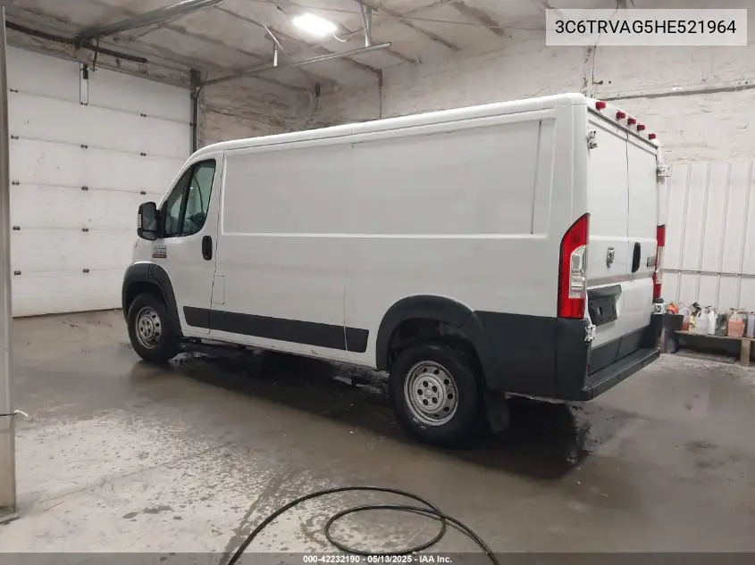 2017 Ram Promaster 1500 Low Roof 136 Wb VIN: 3C6TRVAG5HE521964 Lot: 42232190