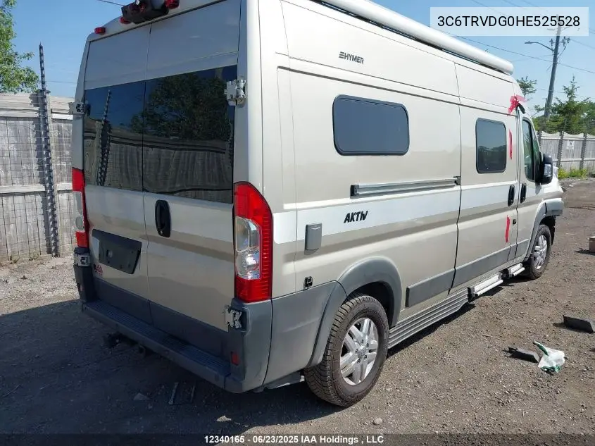 2018 Ram Promaster 2500 High Roof VIN: 3C6TRVDG0HE525528 Lot: 12340165