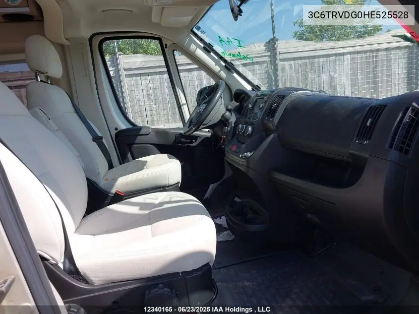 2018 Ram Promaster 2500 High Roof VIN: 3C6TRVDG0HE525528 Lot: 12340165