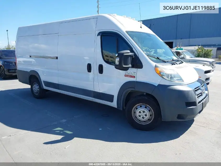 2018 Ram Promaster 3500 Cargo Van High Roof 159 Wb Ext VIN: 3C6URVJG1JE119885 Lot: 42267089