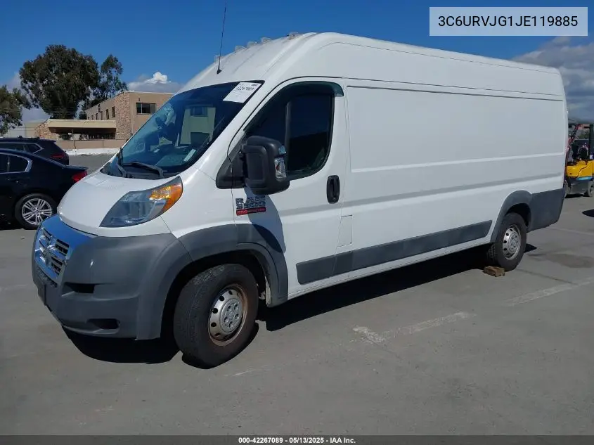 2018 Ram Promaster 3500 Cargo Van High Roof 159 Wb Ext VIN: 3C6URVJG1JE119885 Lot: 42267089