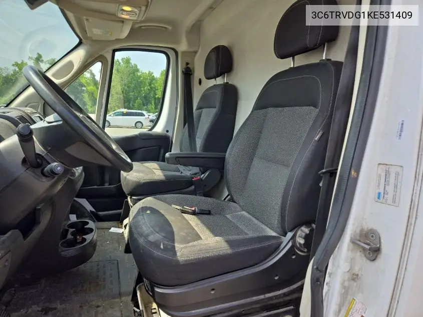 2019 Ram Promaster 2500 2500 High VIN: 3C6TRVDG1KE531409 Lot: 42666479