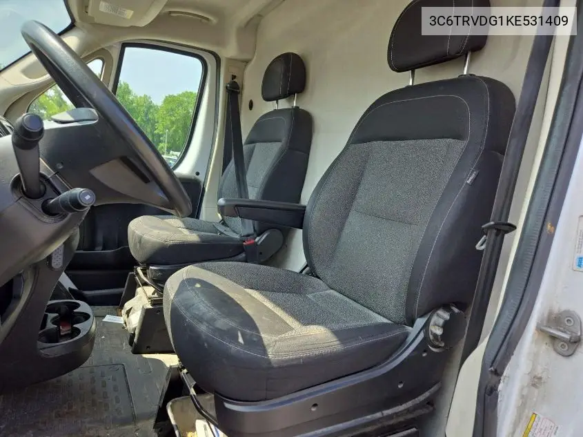 2019 Ram Promaster 2500 2500 High VIN: 3C6TRVDG1KE531409 Lot: 42666479