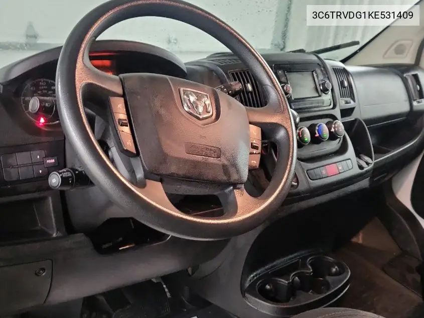 2019 Ram Promaster 2500 2500 High VIN: 3C6TRVDG1KE531409 Lot: 42666479