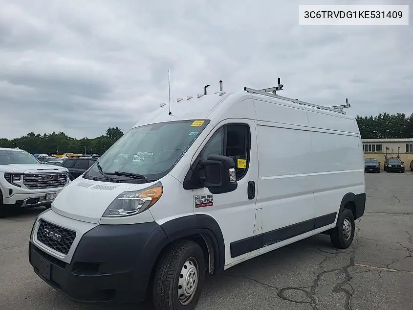 2019 Ram Promaster 2500 2500 High VIN: 3C6TRVDG1KE531409 Lot: 42666479