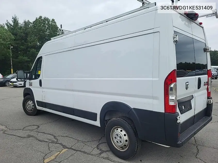 2019 Ram Promaster 2500 2500 High VIN: 3C6TRVDG1KE531409 Lot: 42666479