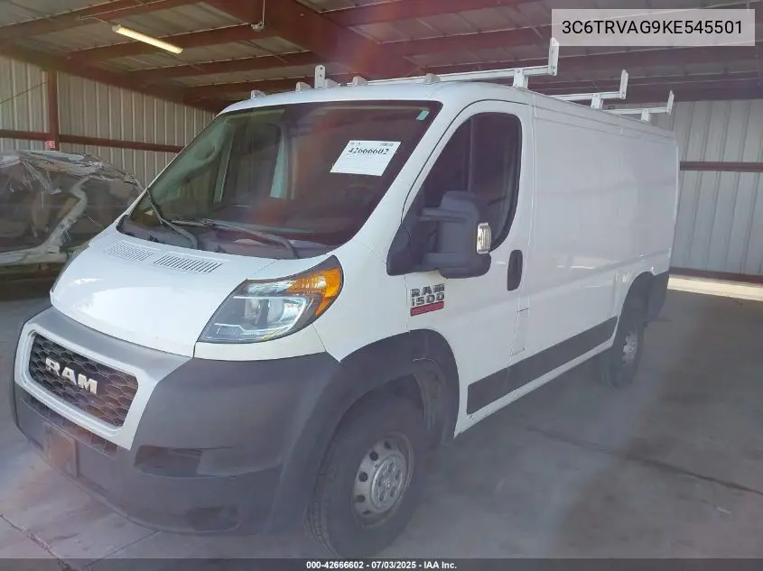 2019 Ram Promaster 1500 Low Roof 136 Wb VIN: 3C6TRVAG9KE545501 Lot: 42666602
