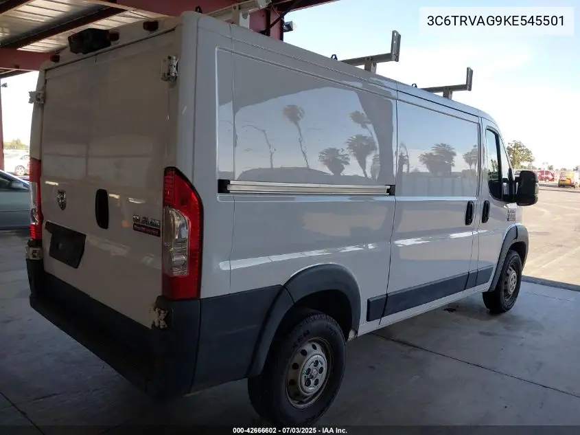 2019 Ram Promaster 1500 Low Roof 136 Wb VIN: 3C6TRVAG9KE545501 Lot: 42666602
