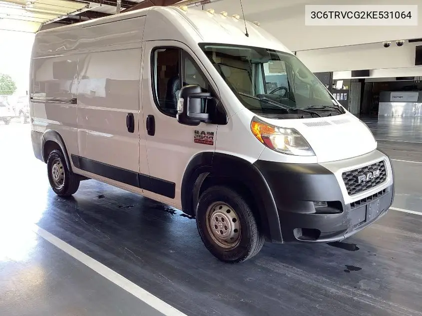 2019 Ram Promaster 2500 High Roof 136 Wb VIN: 3C6TRVCG2KE531064 Lot: 42677808