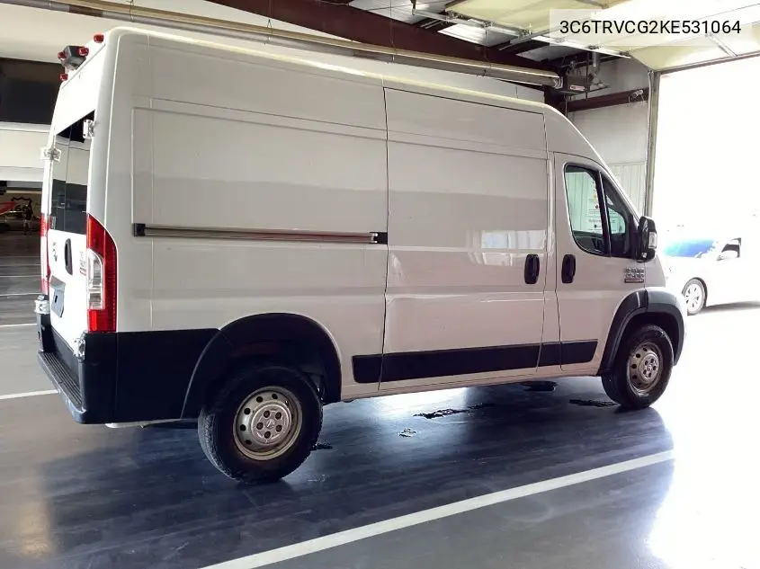 2019 Ram Promaster 2500 High Roof 136 Wb VIN: 3C6TRVCG2KE531064 Lot: 42677808