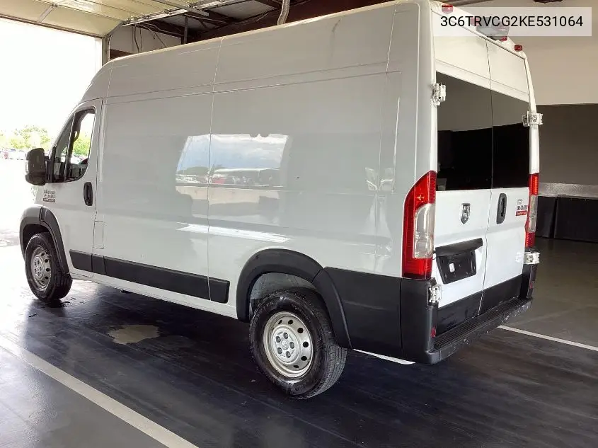 2019 Ram Promaster 2500 High Roof 136 Wb VIN: 3C6TRVCG2KE531064 Lot: 42677808