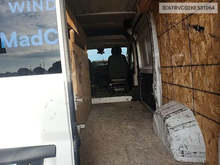 2019 Ram Promaster 2500 High Roof 136 Wb VIN: 3C6TRVCG2KE531064 Lot: 42677808