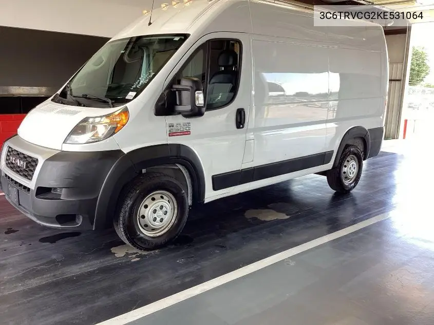 2019 Ram Promaster 2500 High Roof 136 Wb VIN: 3C6TRVCG2KE531064 Lot: 42677808