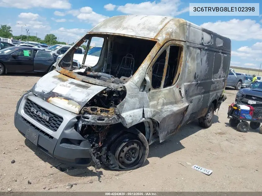 2020 Ram Promaster 1500 High Roof 136 Wb VIN: 3C6TRVBG8LE102398 Lot: 42243630