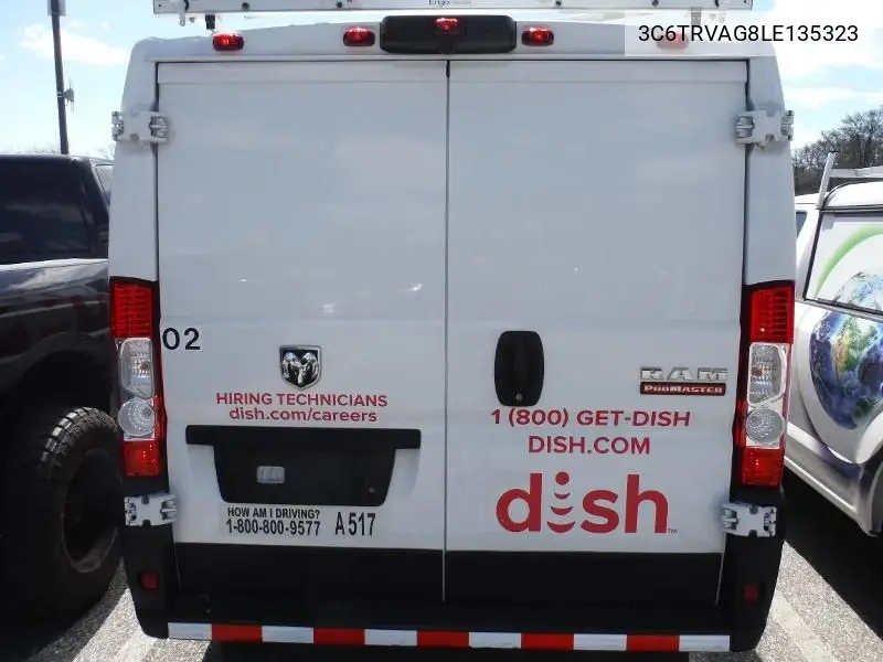 2020 Ram Promaster 1500 1500 Standard VIN: 3C6TRVAG8LE135323 Lot: 42271612