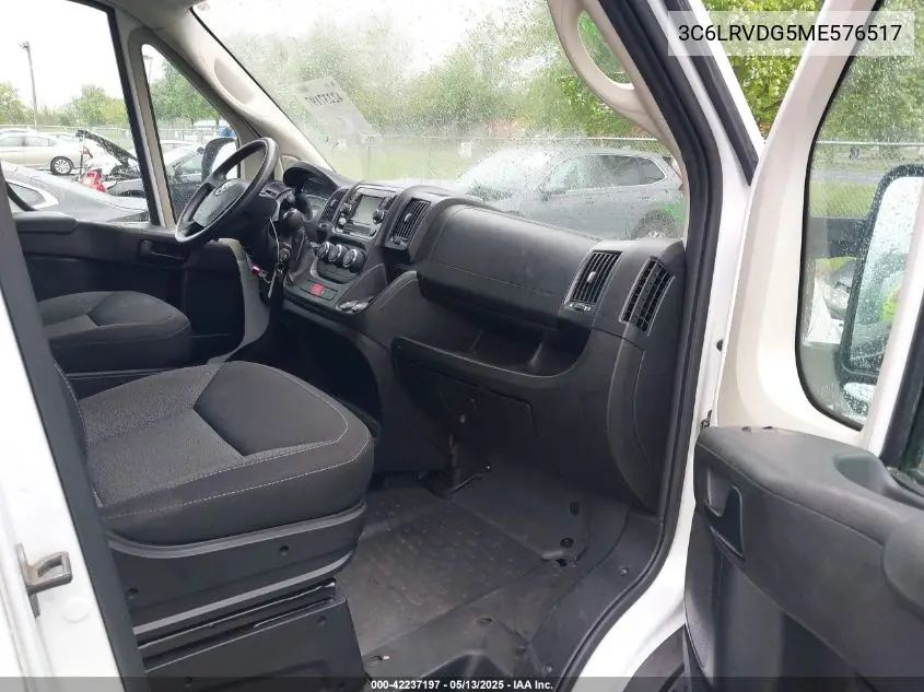2021 Ram Promaster 2500 High Roof 159 Wb VIN: 3C6LRVDG5ME576517 Lot: 42237197