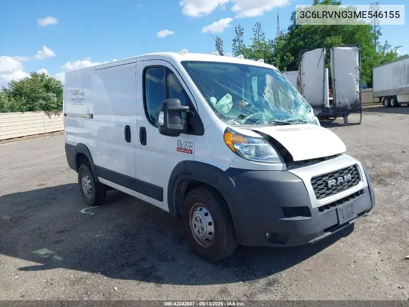 2021 Ram Promaster 1500 Low Roof 118 Wb VIN: 3C6LRVNG3ME546155 Lot: 42242807