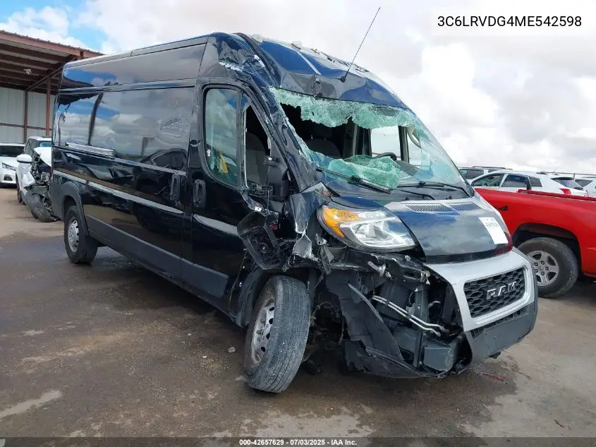 2021 Ram Promaster 2500 High Roof 159 Wb VIN: 3C6LRVDG4ME542598 Lot: 42657629