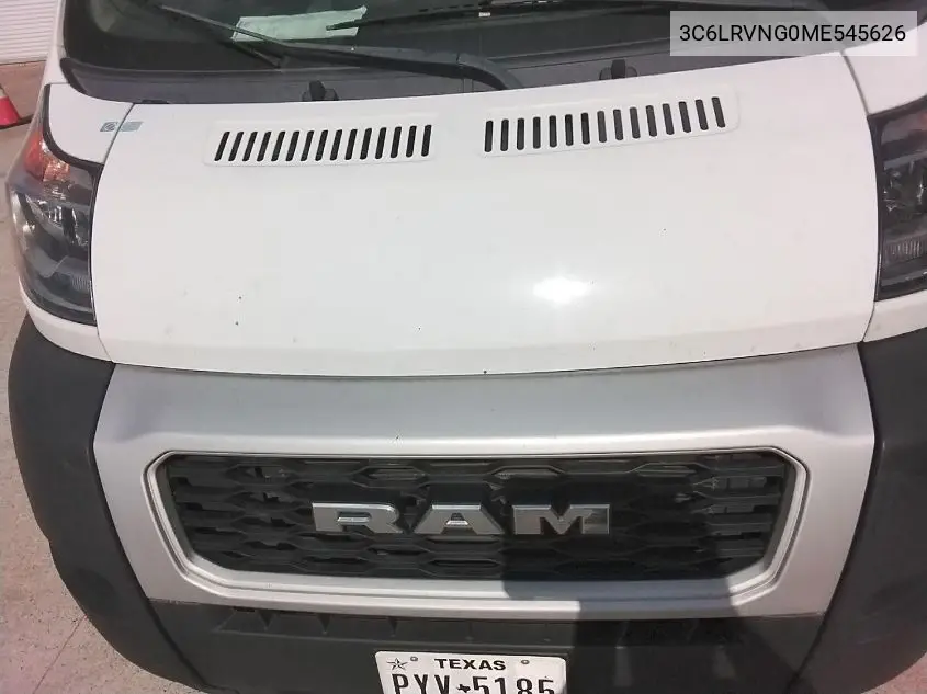 2021 Ram Promaster 1500 Low Roof 118 Wb VIN: 3C6LRVNG0ME545626 Lot: 42677664
