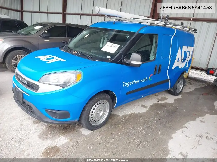 2022 Ram Promaster City Cargo Van VIN: ZFBHRFAB6N6Y41453 Lot: 42240285