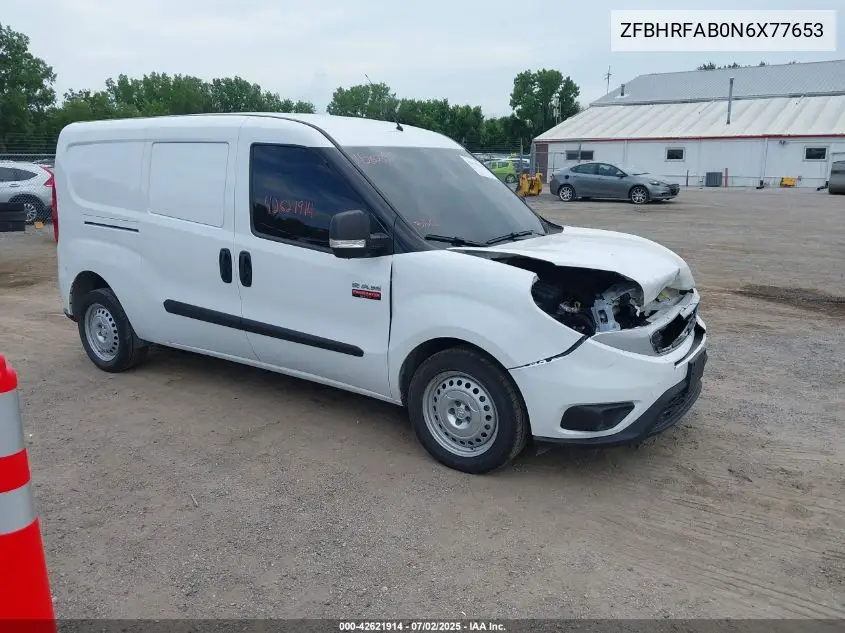 2022 Ram Promaster City Cargo Van VIN: ZFBHRFAB0N6X77653 Lot: 42621914