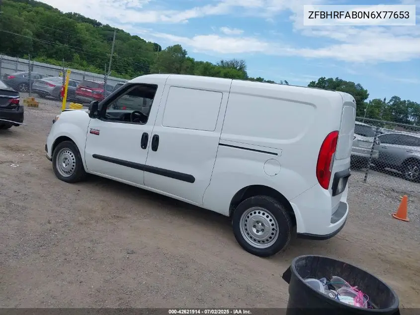 2022 Ram Promaster City Cargo Van VIN: ZFBHRFAB0N6X77653 Lot: 42621914