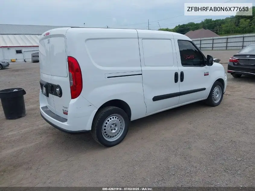 2022 Ram Promaster City Cargo Van VIN: ZFBHRFAB0N6X77653 Lot: 42621914