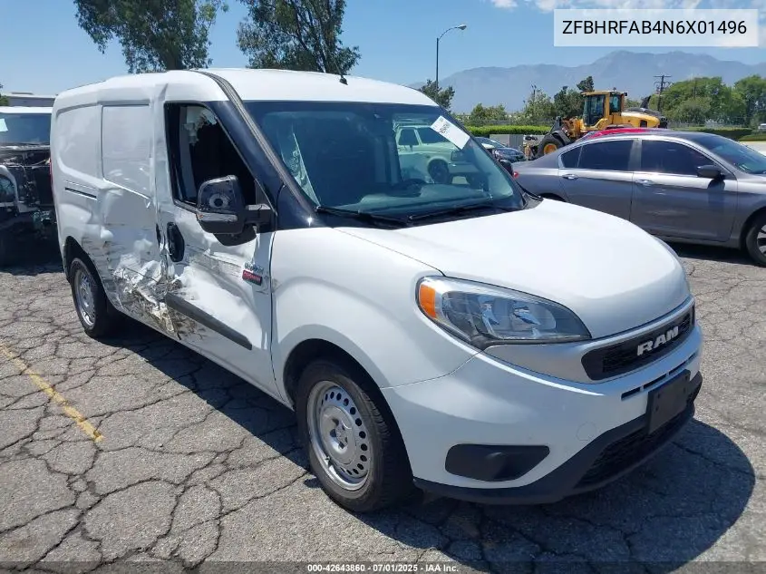 2022 Ram Promaster City Cargo Van VIN: ZFBHRFAB4N6X01496 Lot: 42643860