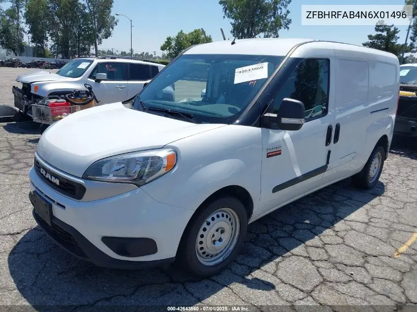 2022 Ram Promaster City Cargo Van VIN: ZFBHRFAB4N6X01496 Lot: 42643860