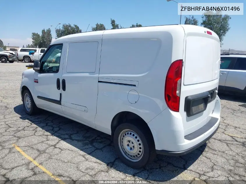2022 Ram Promaster City Cargo Van VIN: ZFBHRFAB4N6X01496 Lot: 42643860