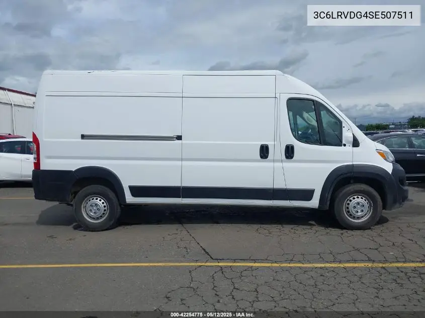2025 Ram Promaster 2500 Tradesman High Roof 159 Wb W/Pass Seat VIN: 3C6LRVDG4SE507511 Lot: 42254775