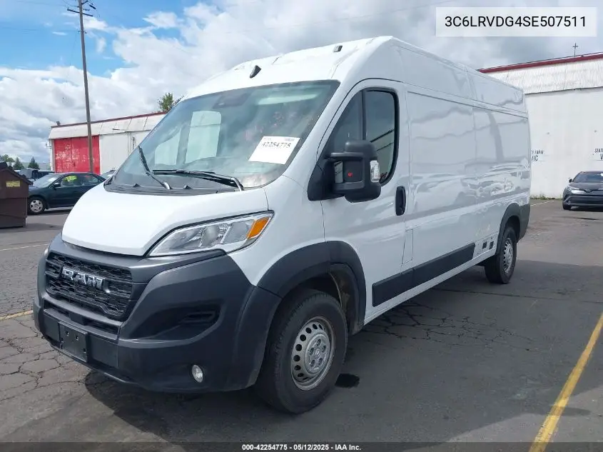 2025 Ram Promaster 2500 Tradesman High Roof 159 Wb W/Pass Seat VIN: 3C6LRVDG4SE507511 Lot: 42254775
