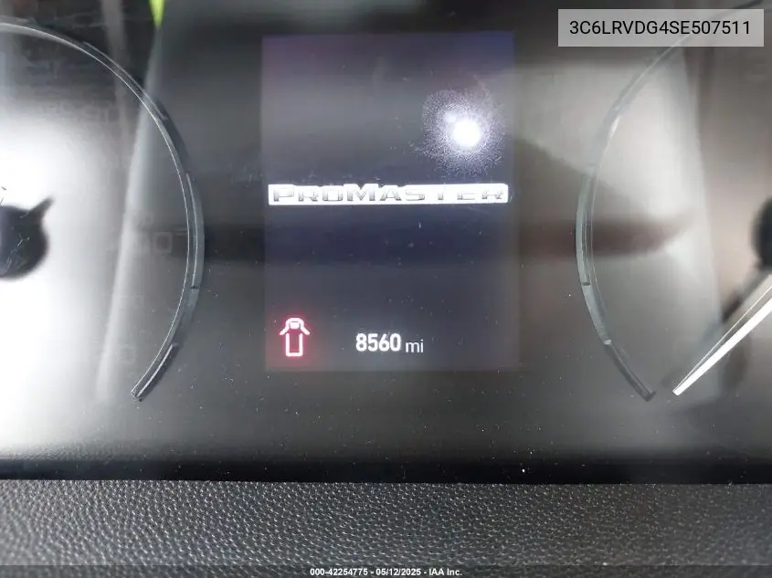 2025 Ram Promaster 2500 Tradesman High Roof 159 Wb W/Pass Seat VIN: 3C6LRVDG4SE507511 Lot: 42254775