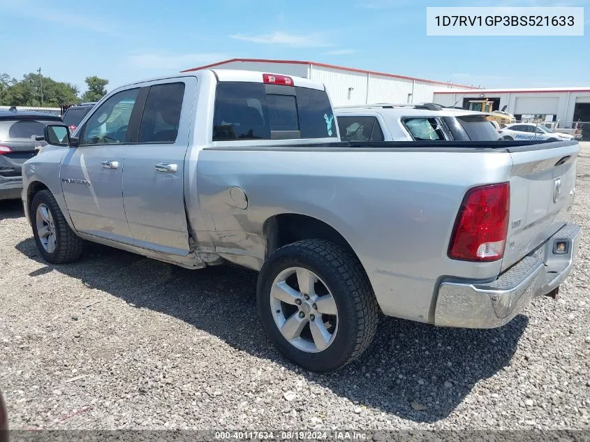 2011 Ram Ram 1500 Slt VIN: 1D7RV1GP3BS521633 Lot: 40117634