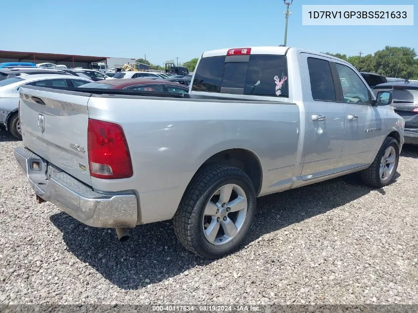 2011 Ram Ram 1500 Slt VIN: 1D7RV1GP3BS521633 Lot: 40117634