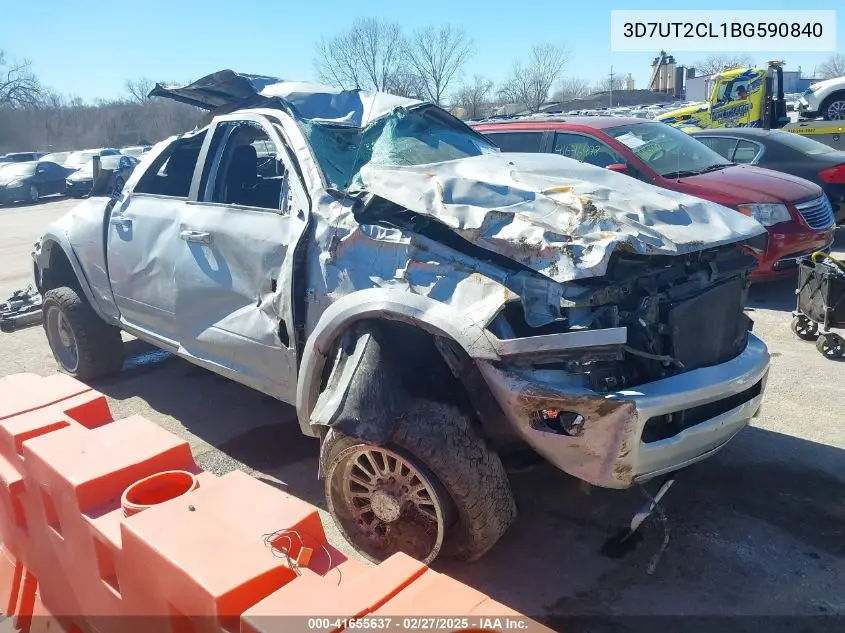 2011 Ram Ram 2500 Laramie VIN: 3D7UT2CL1BG590840 Lot: 41655637