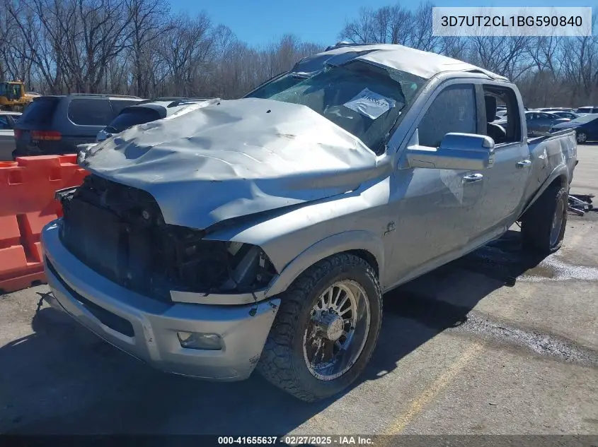 2011 Ram Ram 2500 Laramie VIN: 3D7UT2CL1BG590840 Lot: 41655637