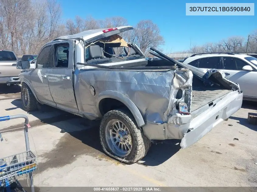 2011 Ram Ram 2500 Laramie VIN: 3D7UT2CL1BG590840 Lot: 41655637