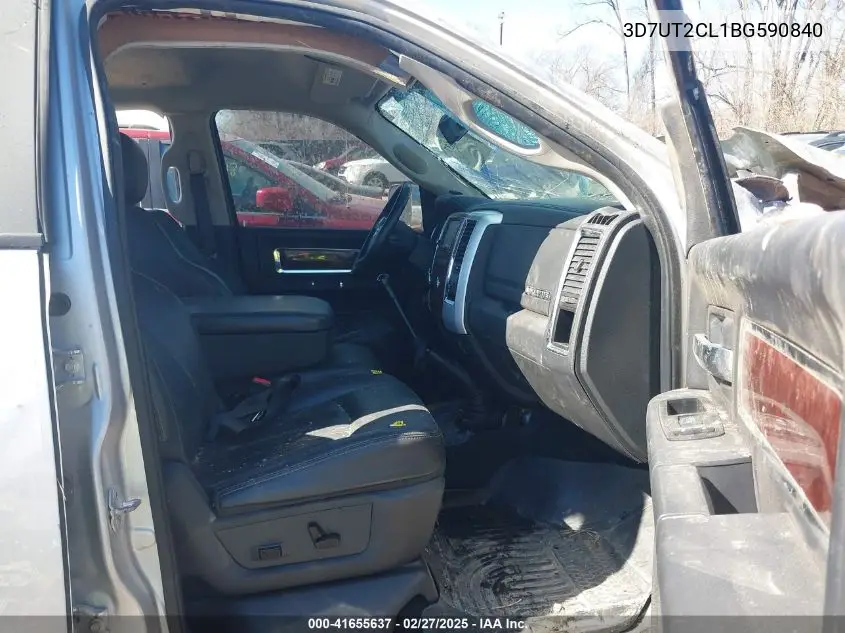 2011 Ram Ram 2500 Laramie VIN: 3D7UT2CL1BG590840 Lot: 41655637