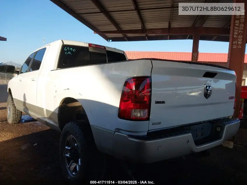 2011 Ram Ram 2500 Laramie VIN: 3D7UT2HL8BG629612 Lot: 41711514
