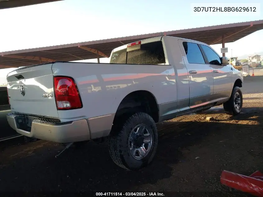 2011 Ram Ram 2500 Laramie VIN: 3D7UT2HL8BG629612 Lot: 41711514