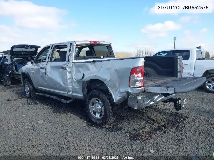 2011 Ram Ram 2500 St VIN: 3D7UT2CL7BG552576 Lot: 41719854